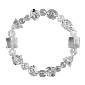 Bracelet, Rock Crystal, Platonic Solids | wholesaler gems & healing stones