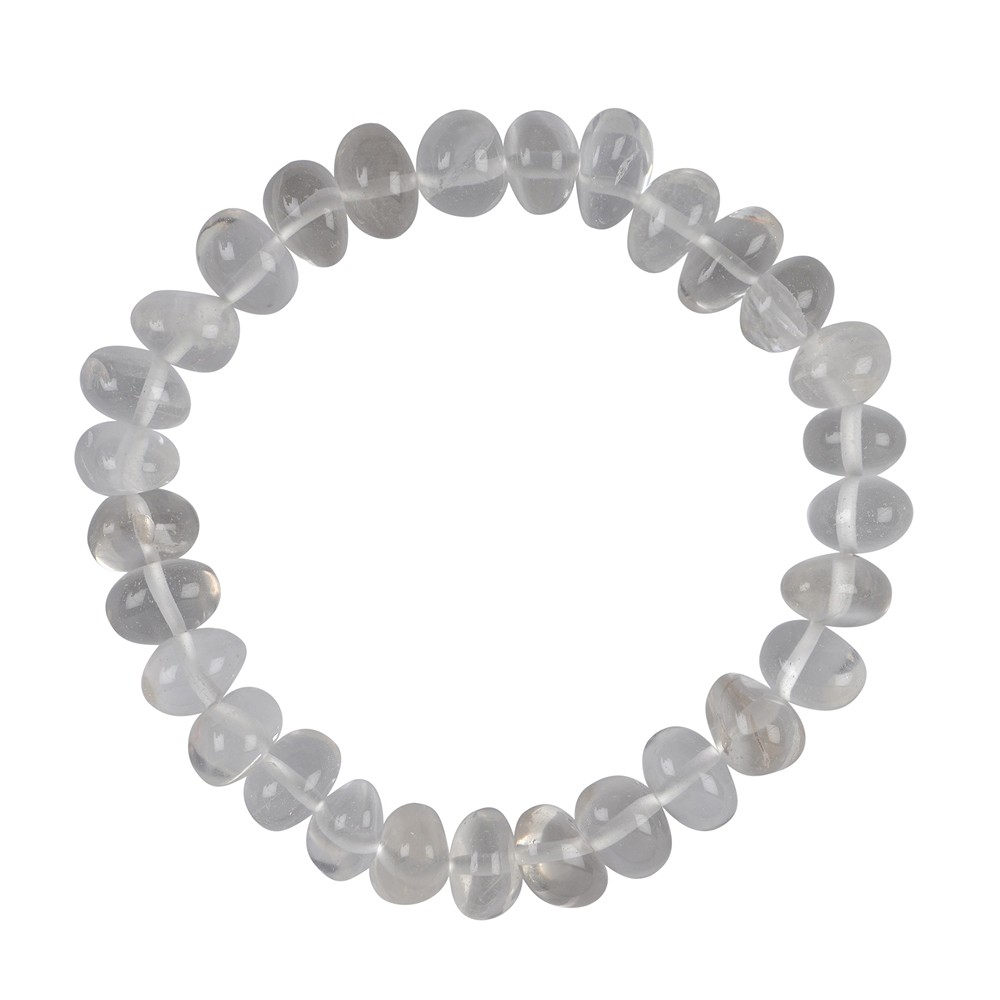 Bracelet, Cristal de roche, 08-10mm Nuggets, percé transversalement | Marco Schreier