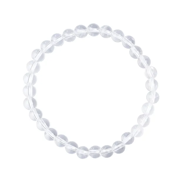 Bracelet, Rock Crystal, 06mm beads | wholesaler gems, healing stones & jewelry