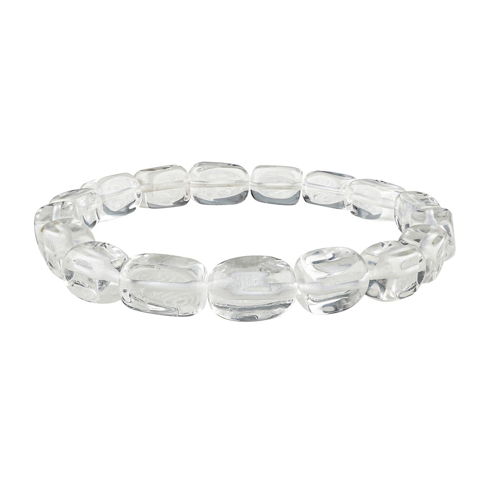 Bracelet, Cristal de roche EXTRA, 10 mm, rectangulaire | Marco Schreier