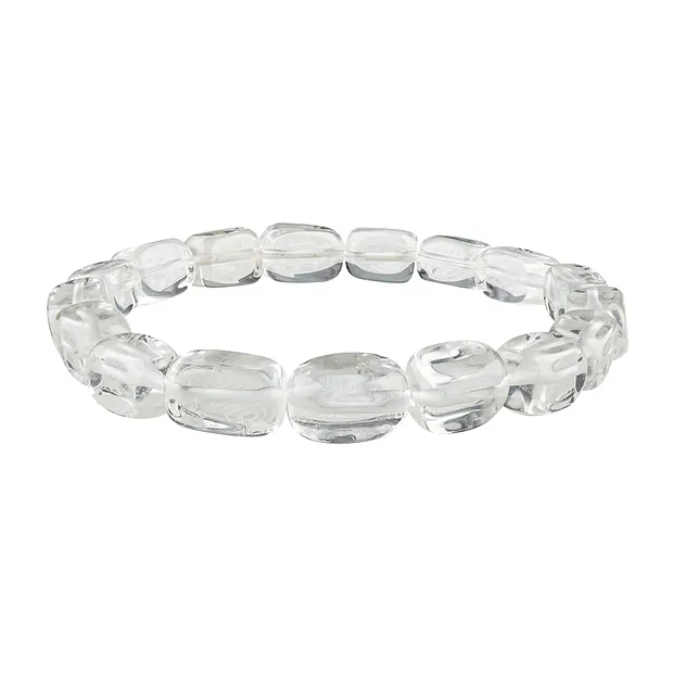 Pulsera, Cristal de roca EXTRA, 10 mm, rectangular | Marco Schreier
