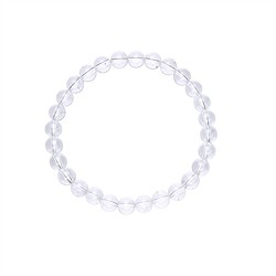 0603550206 Bracelet, Cristal de roche, 06mm perles rondes, 15cm (pour enfants) | Marco Schreier