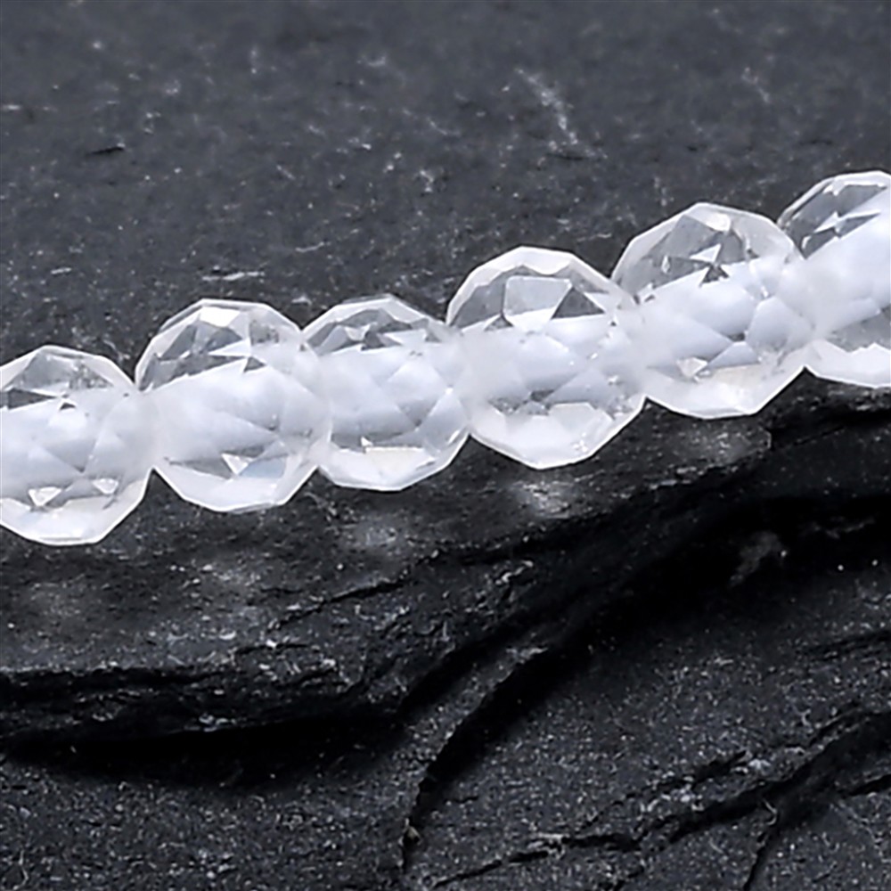 Bracciale, Cristallo di rocca, perline da 03 mm, sfaccettato, 14 cm (corto) | Marco Schreier