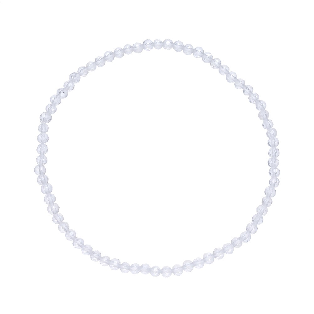 Armband, Bergkristall, 03mm Kugeln, facettiert, 19cm | Marco Schreier