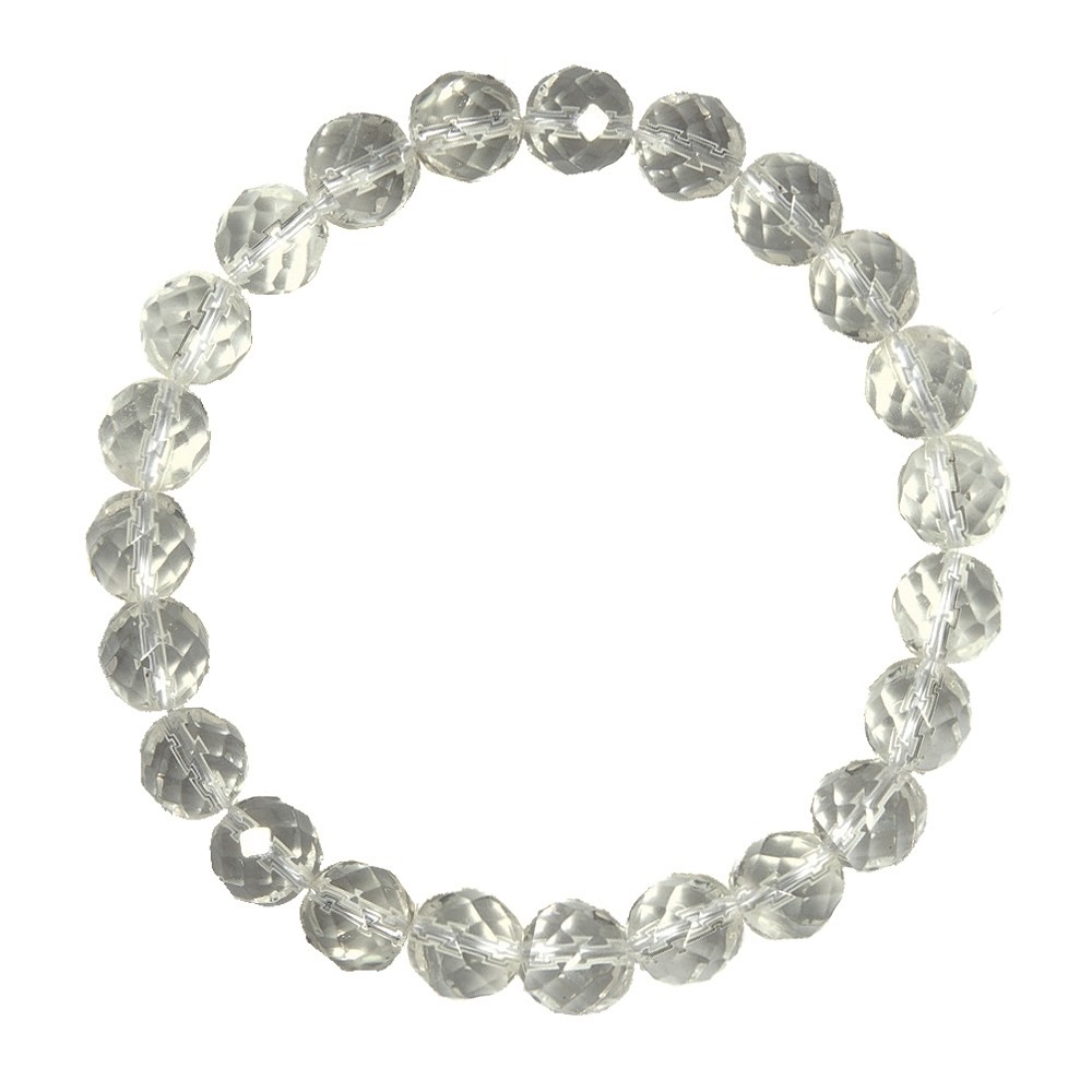 Pulsera, Cristal de roca, cuentas de 04mm, facetadas | Marco Schreier