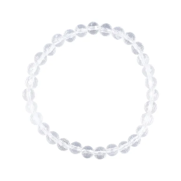 Bracciale, Cristallo di rocca, perline da 06 mm, sfaccettate | Marco Schreier