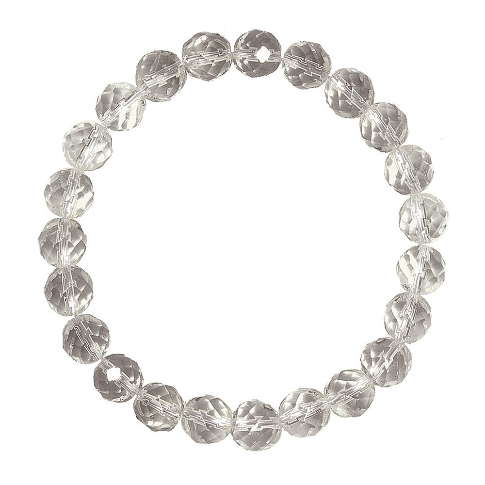Armband, Bergkristall, 08mm Kugeln, facettiert | Marco Schreier