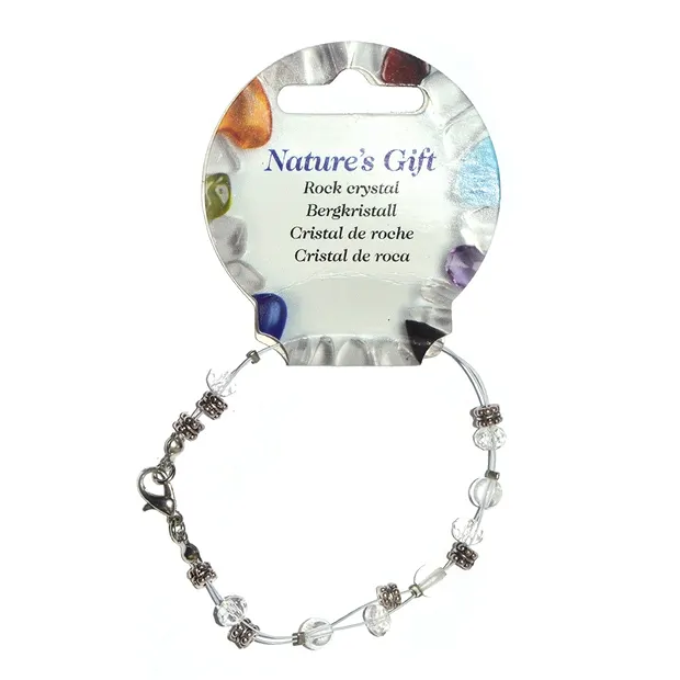 Bracelet en fil, Cristal de roche, perles rondes 06mm | Marco Schreier