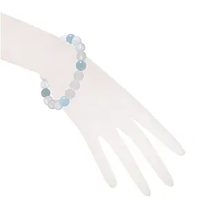 Armband, Bergkristall, Aquamarin, 10mm Kugeln | Edelsteine, Heilsteine & Schmuck