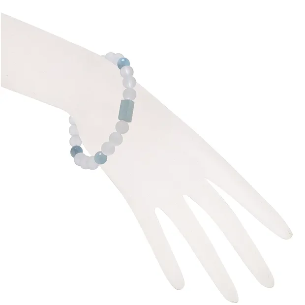 Armband, Bergkristall, Aquamarin, 08mm Kugeln | Edelsteine, Heilsteine & Schmuck