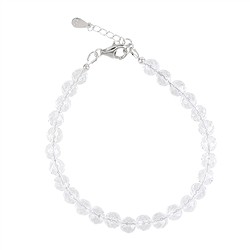 0603596416 Pulsera de cristal de roca, cuentas facetadas de 6 mm, rodinadas, sueltas | Marco Schreier