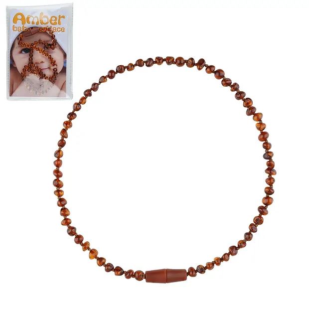 Baby necklace baroque pearls dark, safety clasp | gems, healing stones & jewelry