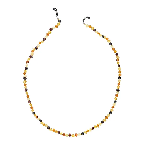 Eyeglass chain Amber, 74cm | minerals wholesale - gems, healing stones & jewelry