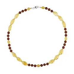 0603612101 Kette Bernstein, Modell 12101, Kugeln, Navettes, 45cm | Marco Schreier
