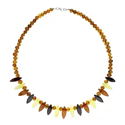 0603612121 Kette Bernstein, Modell 12121, Kugeln, Navette, 45cm | Marco Schreier