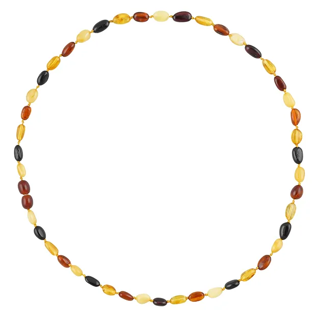 Necklace Amber, Tumbled Stones, 52cm | wholesaler gems, healing stones & jewelry