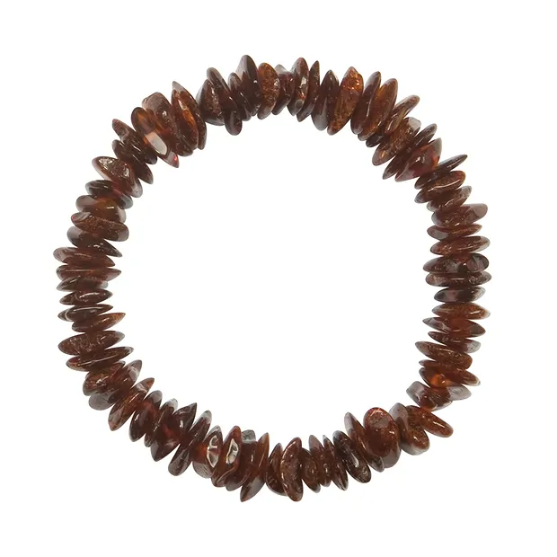 Bracelet Amber sliver dark, 19cm | wholesaler gems, healing stones & jewelry