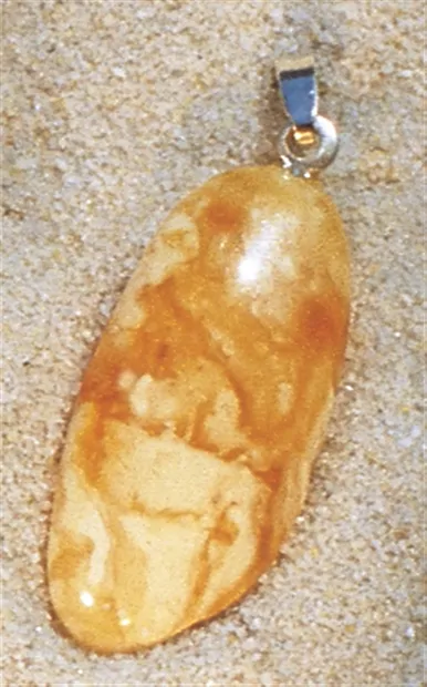 Colgante de piedra rodada Ámbar, 3,0 - 4,0cm | Marco Schreier