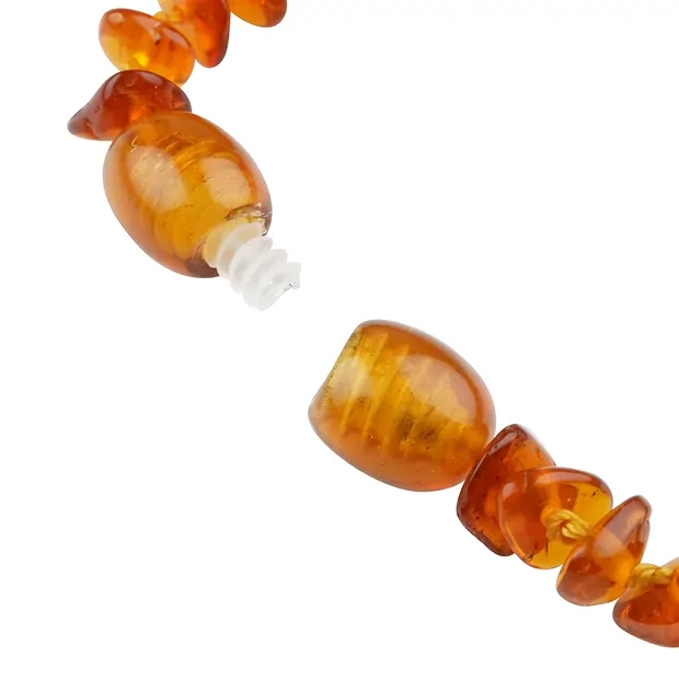Necklace Amber sliver, light, 34cm | wholesaler gems, healing stones & jewelry