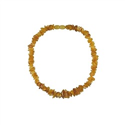 060363233 Necklace Amber sliver, milky, 34cm | wholesaler gems, healing stones & jewelry
