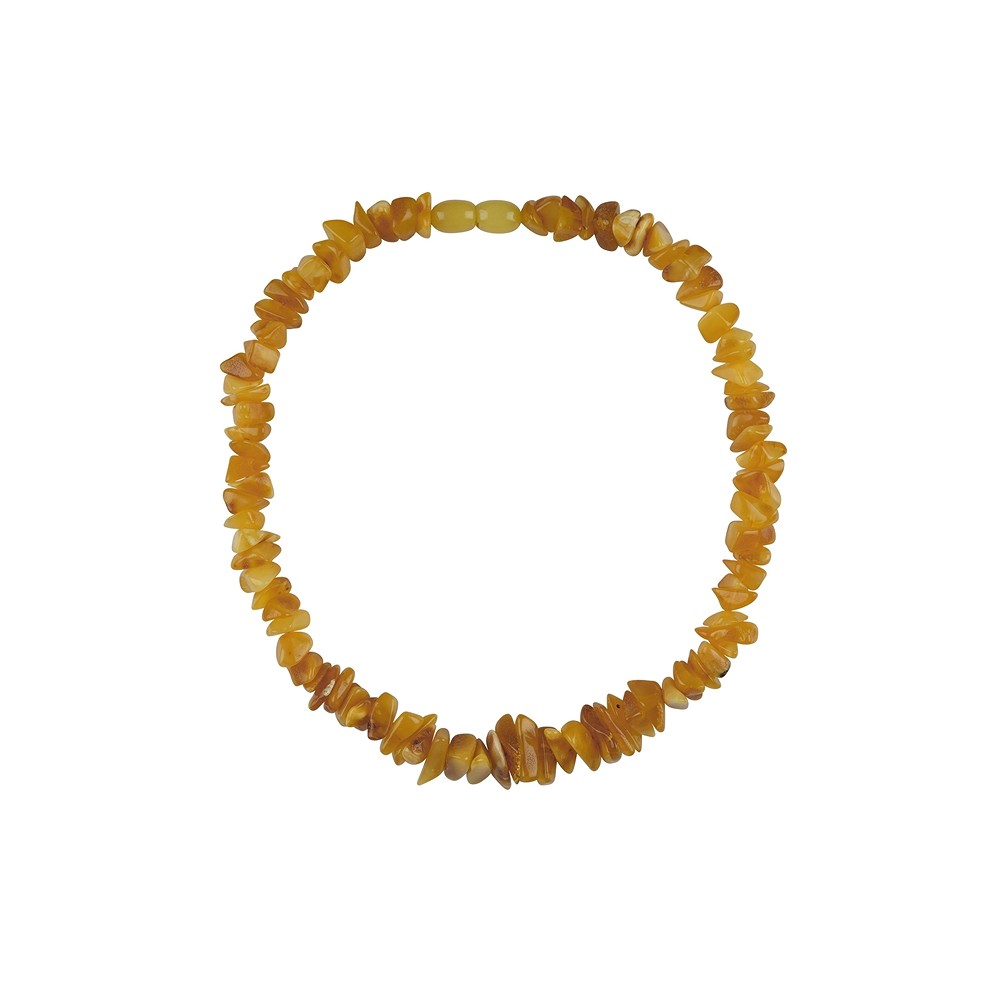 Kette Bernstein Splitter, milchig, 34cm | GH Edelsteine, Heilsteine & Schmuck