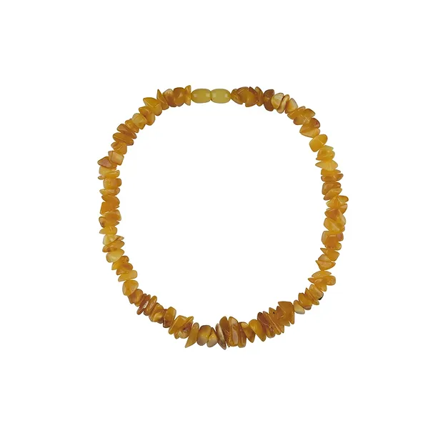 Kette Bernstein Splitter, milchig, 34cm | GH Edelsteine, Heilsteine & Schmuck