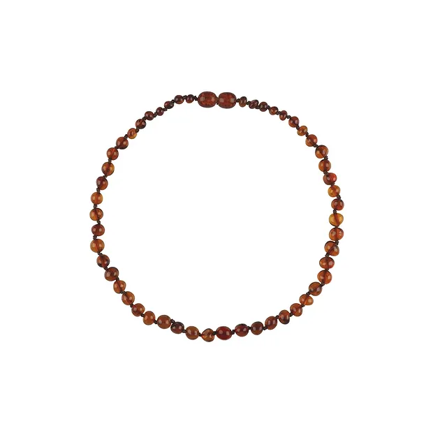 Necklace Amber sliver (roundish), dark, 30 - 34cm | Marco Schreier