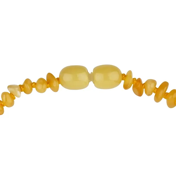 Necklace Amber sliver, milky, 30 - 34cm | wholesaler gems & healing stones