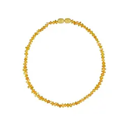 060363238 Necklace Amber sliver, milky, 30 - 34cm | wholesaler gems & healing stones