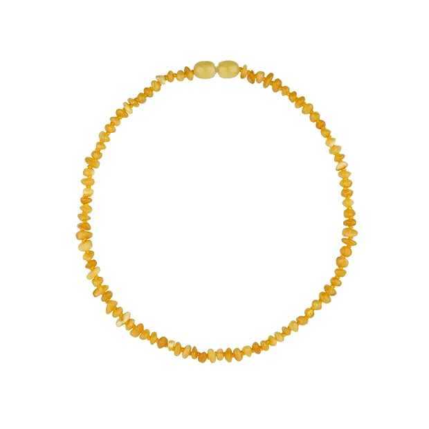 Necklace Amber sliver, milky, 30 - 34cm | wholesaler gems & healing stones