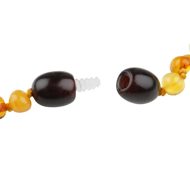 Necklace Amber sliver (roundish), colorful, 30 - 34cm | Marco Schreier