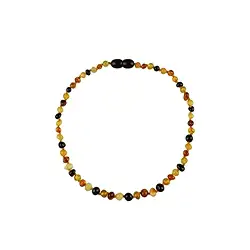 060363239 Necklace Amber sliver (roundish), colorful, 30 - 34cm | Marco Schreier