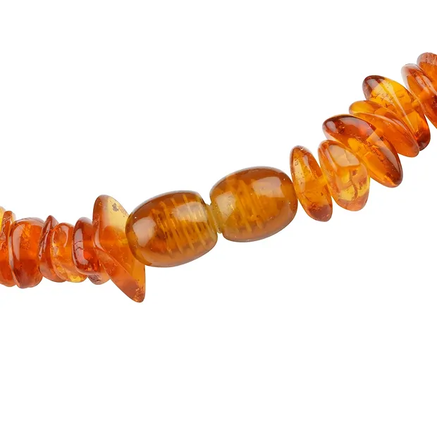 Necklace Amber sliver, dark, 45cm | wholesaler gems, healing stones & jewelry