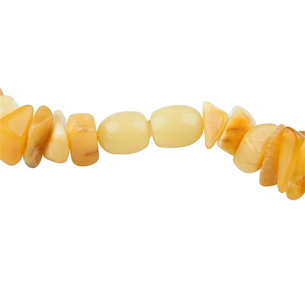 Necklace Amber sliver, milky, 45cm | wholesaler gems, healing stones & jewelry