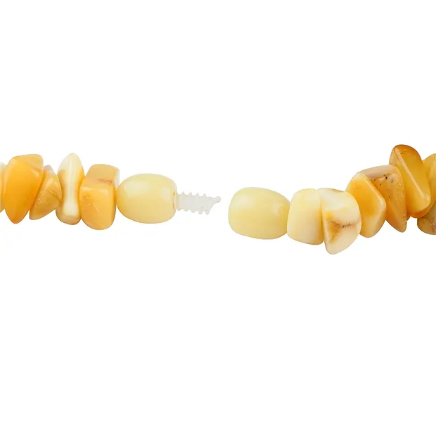 Necklace Amber sliver, milky, 45cm | wholesaler gems, healing stones & jewelry