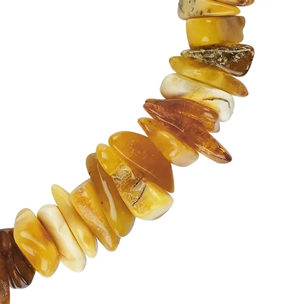 Necklace Amber sliver, milky, 45cm | wholesaler gems, healing stones & jewelry