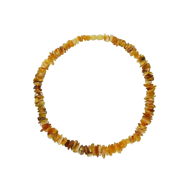 Necklace Amber sliver, milky, 45cm | wholesaler gems, healing stones & jewelry
