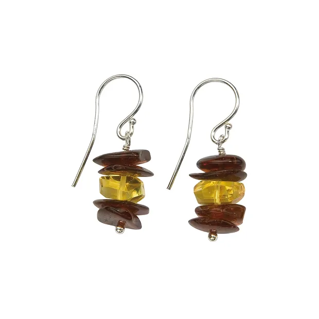 Ohrhänger Bernstein Splitter "Andra" | Schreier Edelsteine, Heilsteine & Schmuck