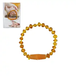 0603651422 Armband Bernstein Barocksteine dunkel, 14cm, mit Sicherheitsverschluss | Marco Schreier