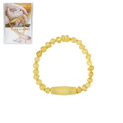 0603651423 Pulsera Ámbar piedras barrocas lechosas, 14cm, con cierre de seguridad | Marco Schreier