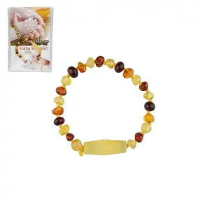 Bracelet Ambre pierres baroques multicolores, 14cm, fermoir de sécurité | Marco Schreier