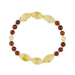 0603657006 Bracelet Amber beads, Marquises, 19cm | wholesale gems, healing stones & jewelry