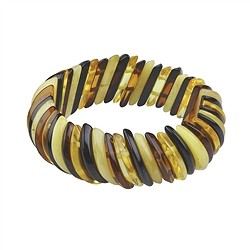 0603657010 Amber crescent bracelet, 19cm | minerals trade - gems, healing stones & jewelry