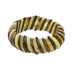 0603657010 Amber crescent bracelet, 19cm | minerals trade - gems, healing stones & jewelry
