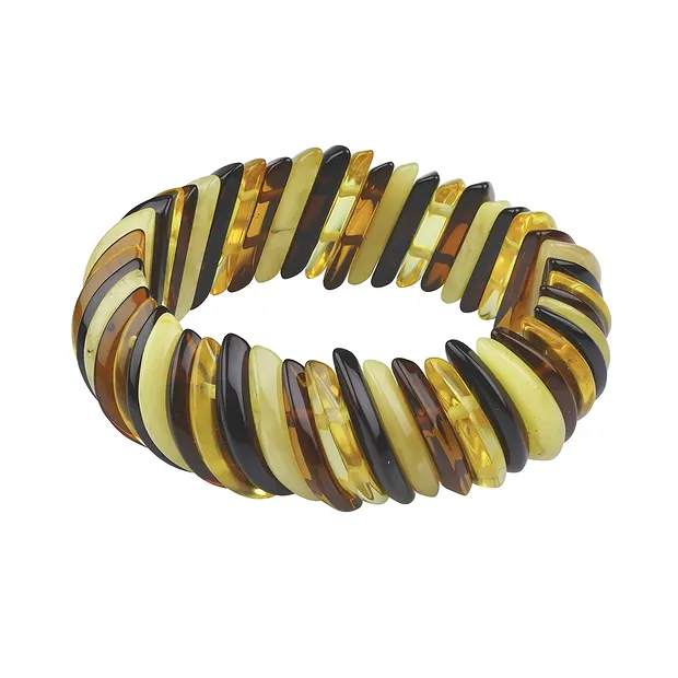 Armband Bernstein Halbmonde, 19cm | Großhändler Edelsteine, Heilsteine & Schmuck