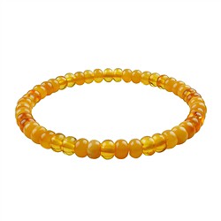 0603659004 Bracelet Amber Button light/milky/brown, 3 x 6mm | Marco Schreier