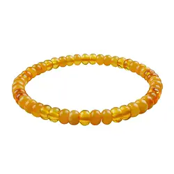 0603659004 Bracelet Amber Button light/milky/brown, 3 x 6mm | Marco Schreier