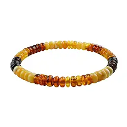0603659006 Armband Bernstein Button bunt, 3 x 6mm | Edelsteine, Heilsteine & Schmuck-Handel