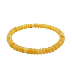 0603659008 Bracelet Amber Button milky, 3,0 x 5,8mm | wholesaler gems & healing stones