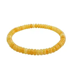 0603659008 Bracelet Amber Button milky, 3,0 x 5,8mm | wholesaler gems & healing stones